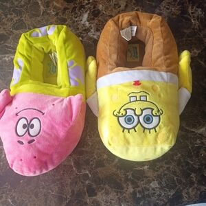 SpongeBob Squarepants Slippers Plush in Yellow and Brown